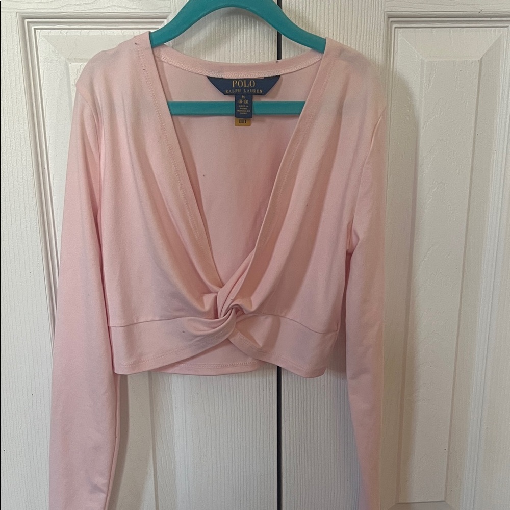 Polo by Ralph Lauren Women's Soft Pink Twist Crop Top